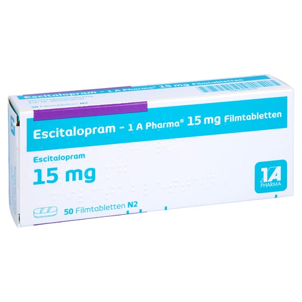 ESCITALOPRAM-1A Pharma 15 mg Filmtabletten 50 St