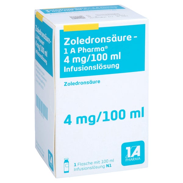 ZOLEDRONSÄURE-1A Pharma 4 mg/100 ml Infusionslsg. 1 St