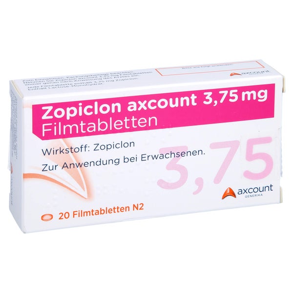 Zopiclon Axcount 3,75 mg Filmtabletten 20 St