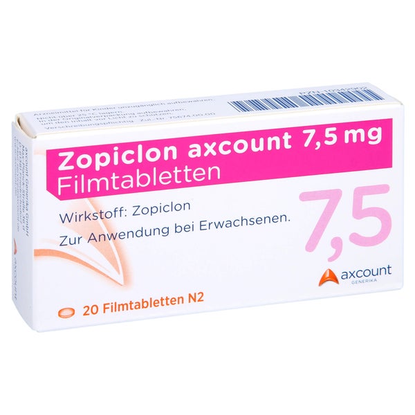 Zopiclon Axcount 7,5 mg Filmtabletten 20 St