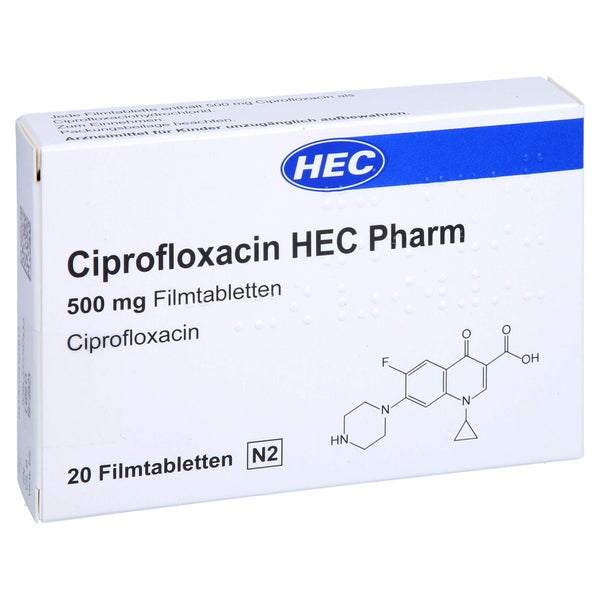 CIPROFLOXACIN HEC Pharm 500 mg Filmtabletten 20 St