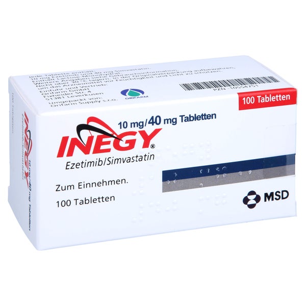 Inegy 10 Mg/40 mg Tabletten 100 St