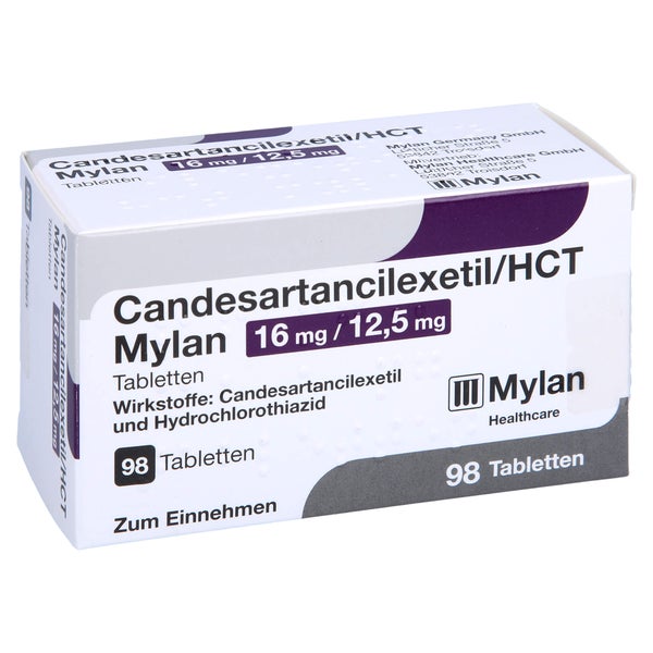 CANDESARTANCILEXETIL/HCT Mylan 16 mg/12,5 mg Tabl. 98 St