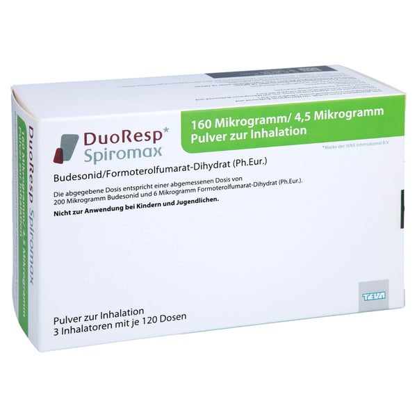 DUORESP Spiromax 160µg/4,5µg/Dosis 3x120ED Inh.-P. 3 St