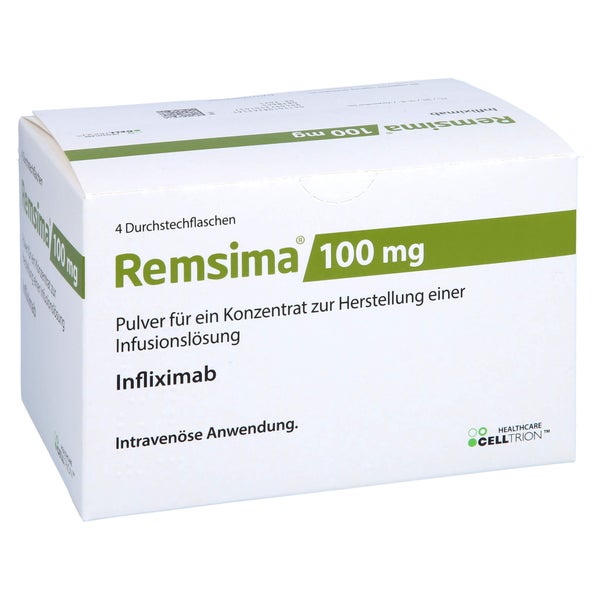 REMSIMA 100 mg Plv.f.e.Konz.z.Her.e.Inf.-Lsg.Dsfl. 4 St