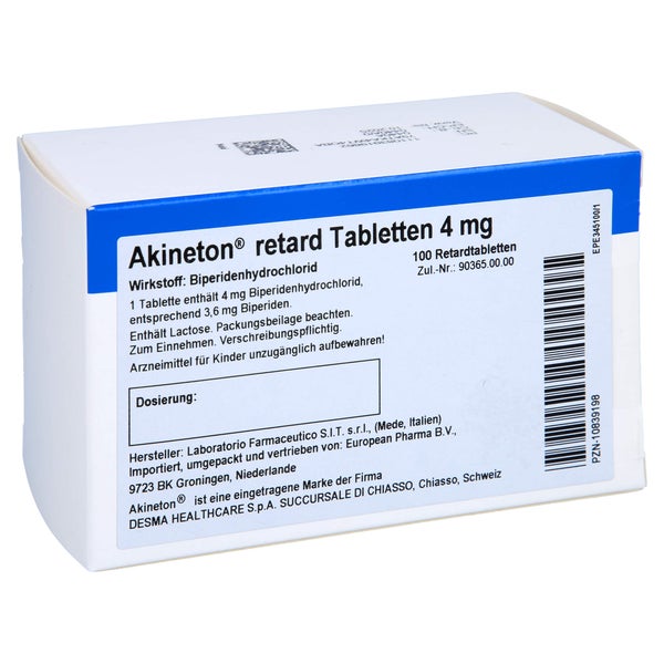 Akineton Retard 4 mg Retardtabletten 100 St