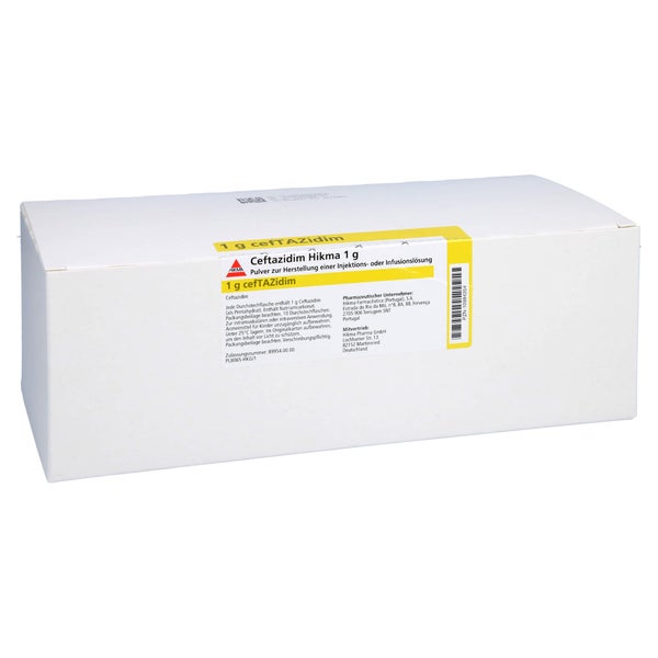 CEFTAZIDIM Hikma 1 g Pulver z.Her.e.Inj.o.Inf.Lsg. 10 St