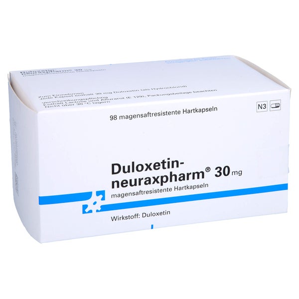 DULOXETIN-neuraxpharm 30 mg magensaftres.Hartkaps. 98 St