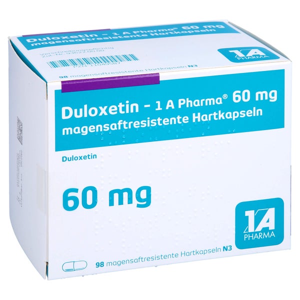 DULOXETIN-1A Pharma 60 mg magensaftres.Hartkapseln 98 St