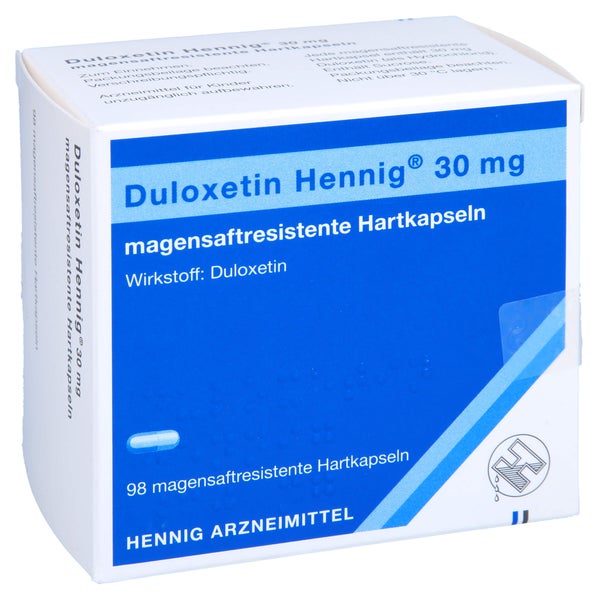 DULOXETIN Hennig 30 mg magensaftresist.Hartkapseln 98 St