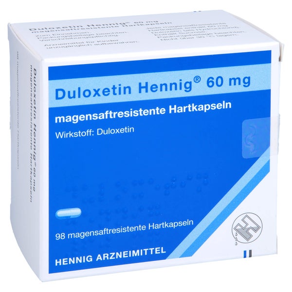 DULOXETIN Hennig 60 mg magensaftresist.Hartkapseln 98 St