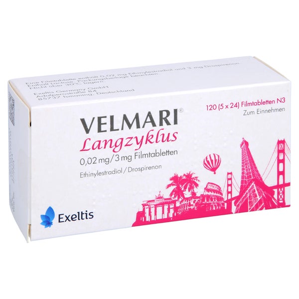 VELMARI Langzyklus 0,02 mg/3 mg Filmtabletten 5X24 St