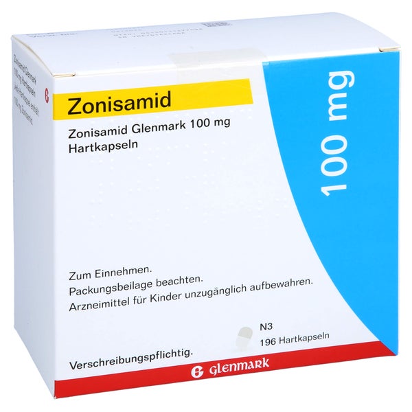 Zonisamid Glenmark 100 mg Hartkapseln 196 St