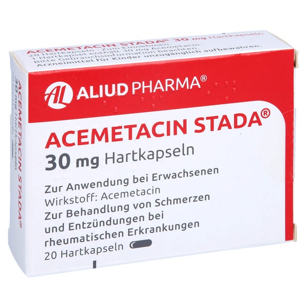 ACEMETACIN STADA 30 mg Hartkapseln ALIUD 20 St