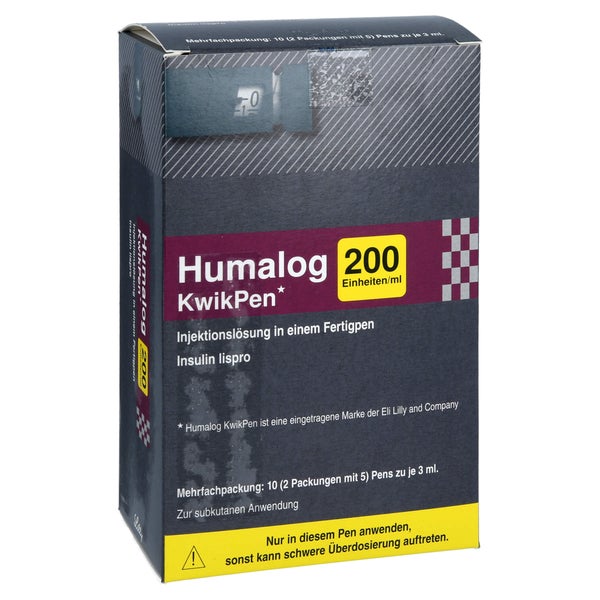 HUMALOG 200 E/ml KwikPen Injektionslösung 10X3 ml