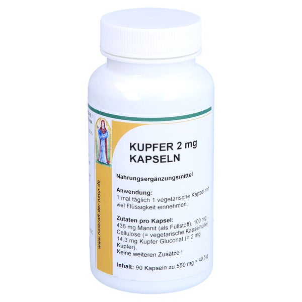 Kupfer 2 mg Gluconat Kapseln 90 St
