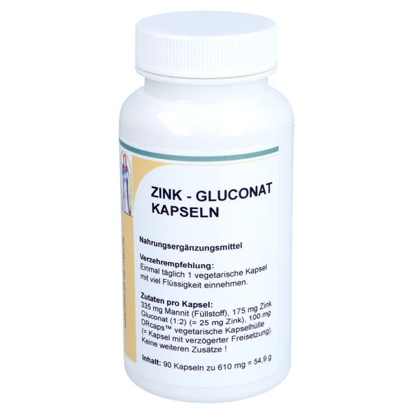 ZINK 25 mg Zinkgluconat Kapseln 90 St