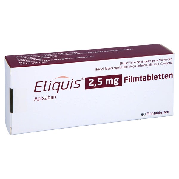 Eliquis 2,5 mg Filmtabletten 60 St