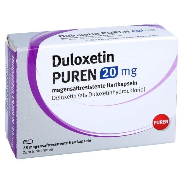 DULOXETIN PUREN 20 mg magensaftresist.Hartkapseln 28 St