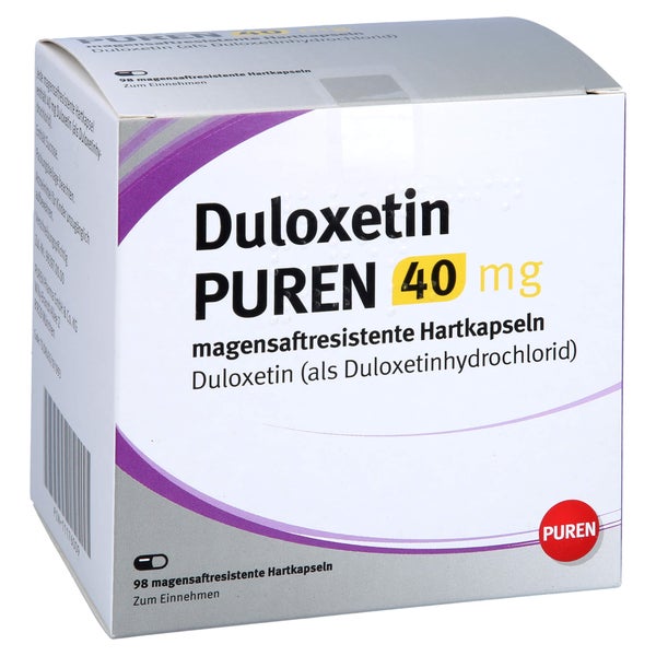 DULOXETIN PUREN 40 mg magensaftresist.Hartkapseln 98 St