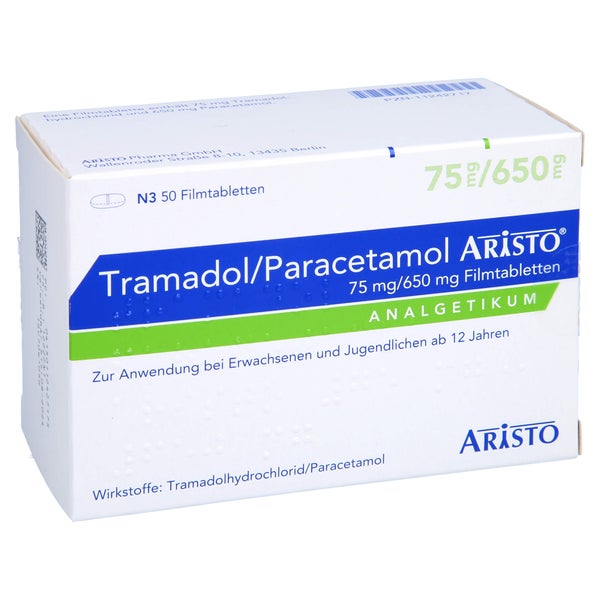 TRAMADOL/Paracetamol Aristo 75 mg/650 mg Filmtabl. 50 St