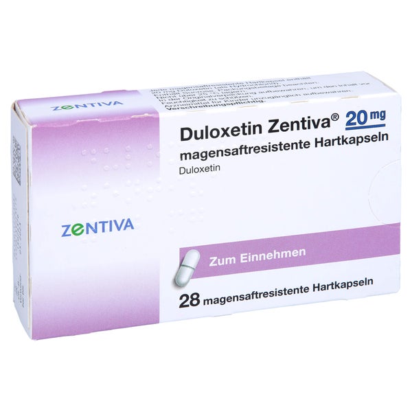 DULOXETIN Zentiva 20 mg magensaftres.Hartkapseln 28 St