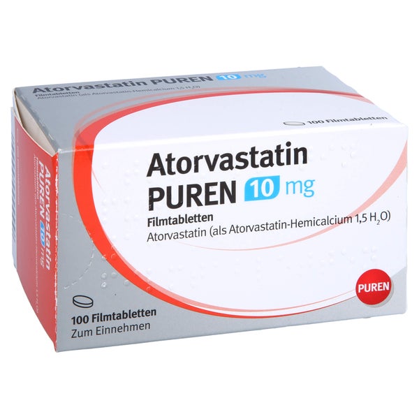 Atorvastatin Puren 10 mg Filmtabletten 100 St