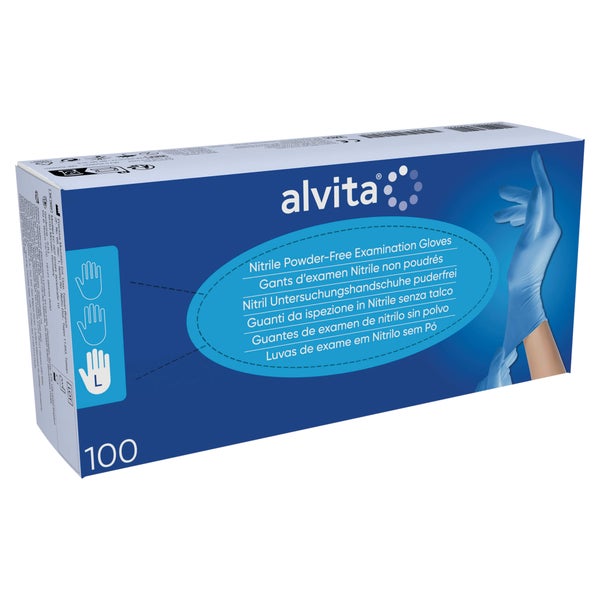 Alvita Nitril Unt.handschuhe unsteril pu 100 St