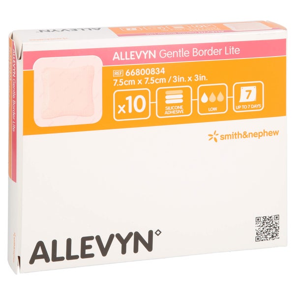 Allevyn Gentle Border Lite 7,5x7,5 cm Sc 10 St