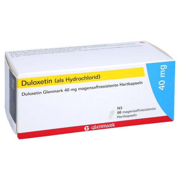 DULOXETIN Glenmark 40 mg magensaftres.Hartkapseln 98 St