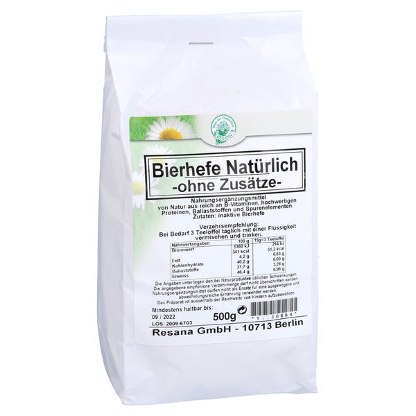 Bierhefe Natürlich ohne Zusätze Pulver 500 g