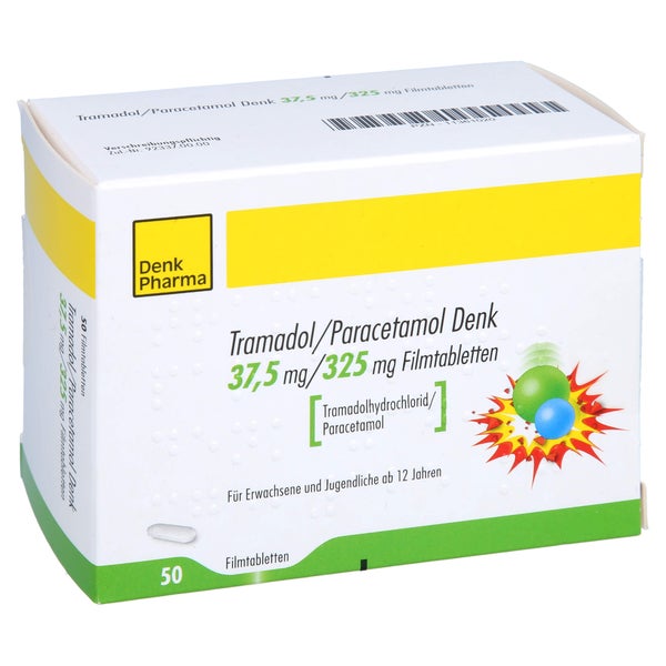 TRAMADOL/Paracetamol Denk 37,5 mg/325 mg Filmtabl. 50 St