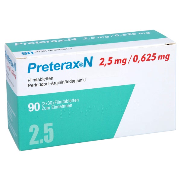 PRETERAX N 2,5 mg/0,625 mg Filmtabletten 90 St