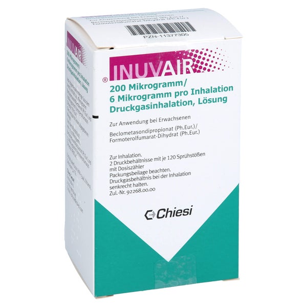 INUVAIR 200/6 µg 120 Hub Druckgasinhalat 2 St