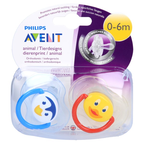 Avent Beruhigungssauger Tier-design 0-6 2 St