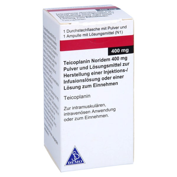 TEICOPLANIN Noridem 400mg P.+LM H.Inj./Inf.L.o.LSE 1X400 mg