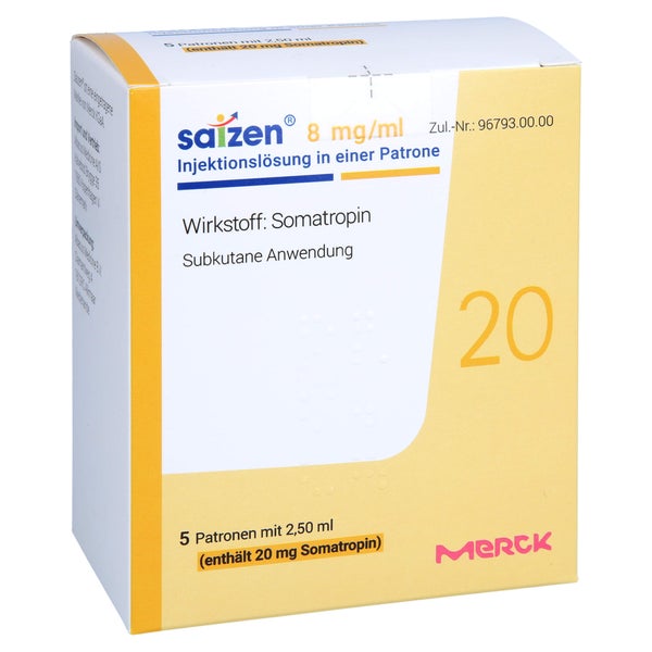 Saizen 20 mg 8 mg/ml Injektionslösung 5 St