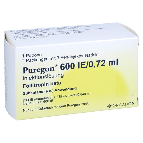 PUREGON 600 I.E./0,72 ml Injekt.-Lsg.i.Pat.+6 Nad. 1 St