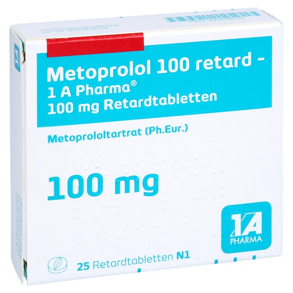 Metoprolol 100 Retard-1a Pharma Tabl. 25 St