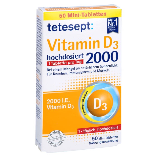 Tetesept Vitamin D3 2.000 Filmtabletten 50 St