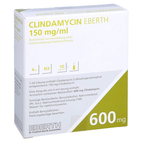 CLINDAMYCIN Eberth 150 mg/ml 600 mg K.H.Inj.Inf. 10X4 ml