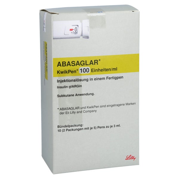 ABASAGLAR 100 E/ml Injektionslösung KwikPen 10X3 ml
