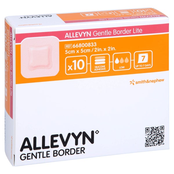 Allevyn Gentle Border Lite 5x5 cm Schaum 10 St