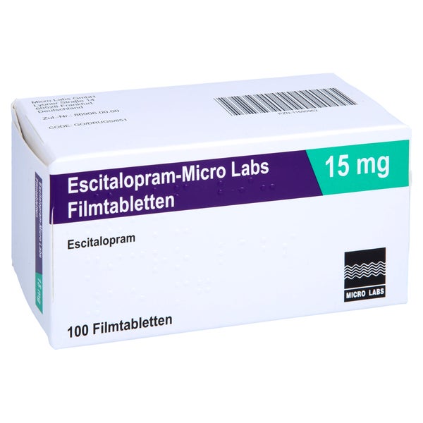 ESCITALOPRAM Micro Labs 15 mg Filmtabletten 100 St