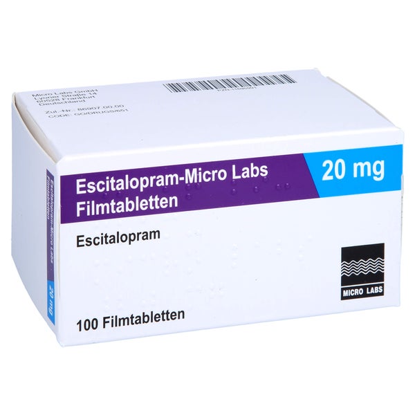 ESCITALOPRAM Micro Labs 20 mg Filmtabletten 100 St