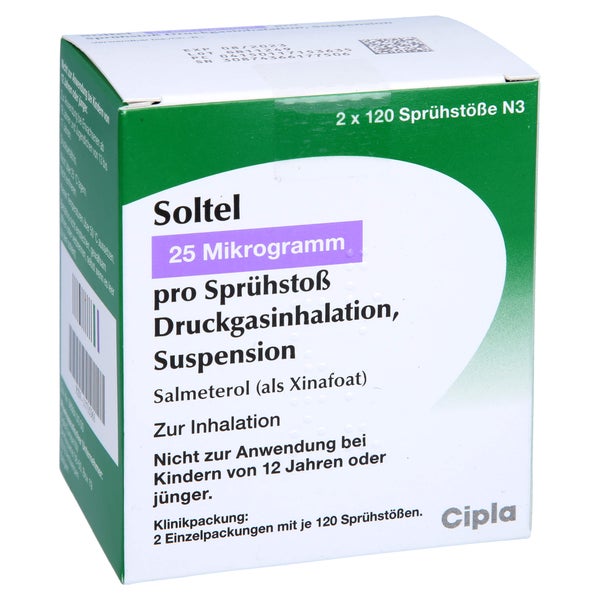 SOLTEL 25 µg/Sprühstoß Druckgasinhalation Susp. 2 St