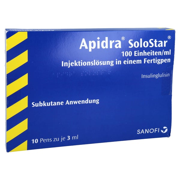 APIDRA 100 E/ml SoloStar Inj.-Lsg.i.e.Fertigpen 10X3 ml