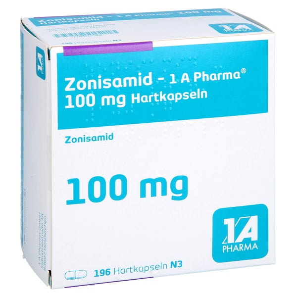 Zonisamid-1a Pharma 100 mg Hartkapseln 196 St