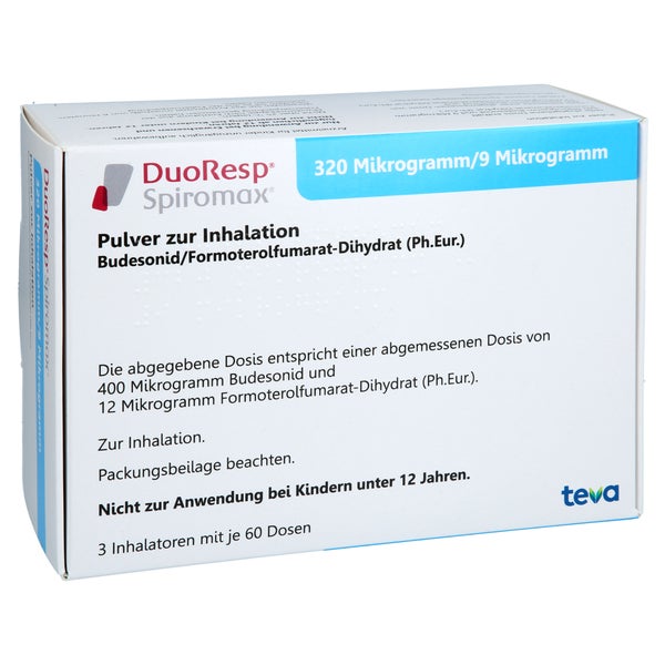 DUORESP Spiromax 320µg/9 µg/Dosis 3x60ED Inh.-Plv. 3 St