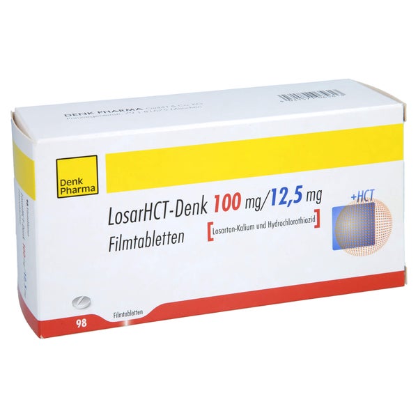 LOSARHCT-Denk 100 mg/12,5 mg Filmtabletten 98 St
